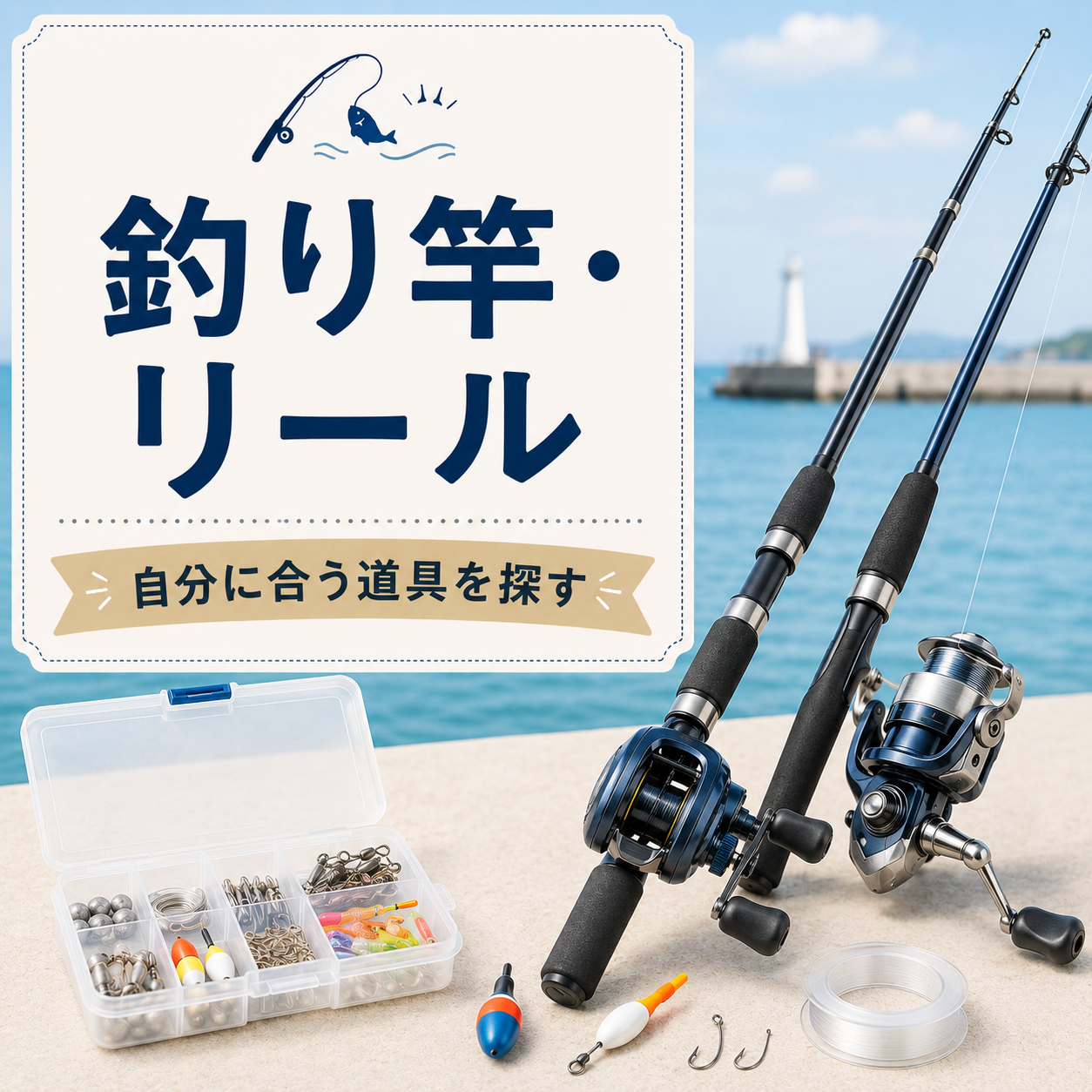 初心者向けの釣り竿とリール