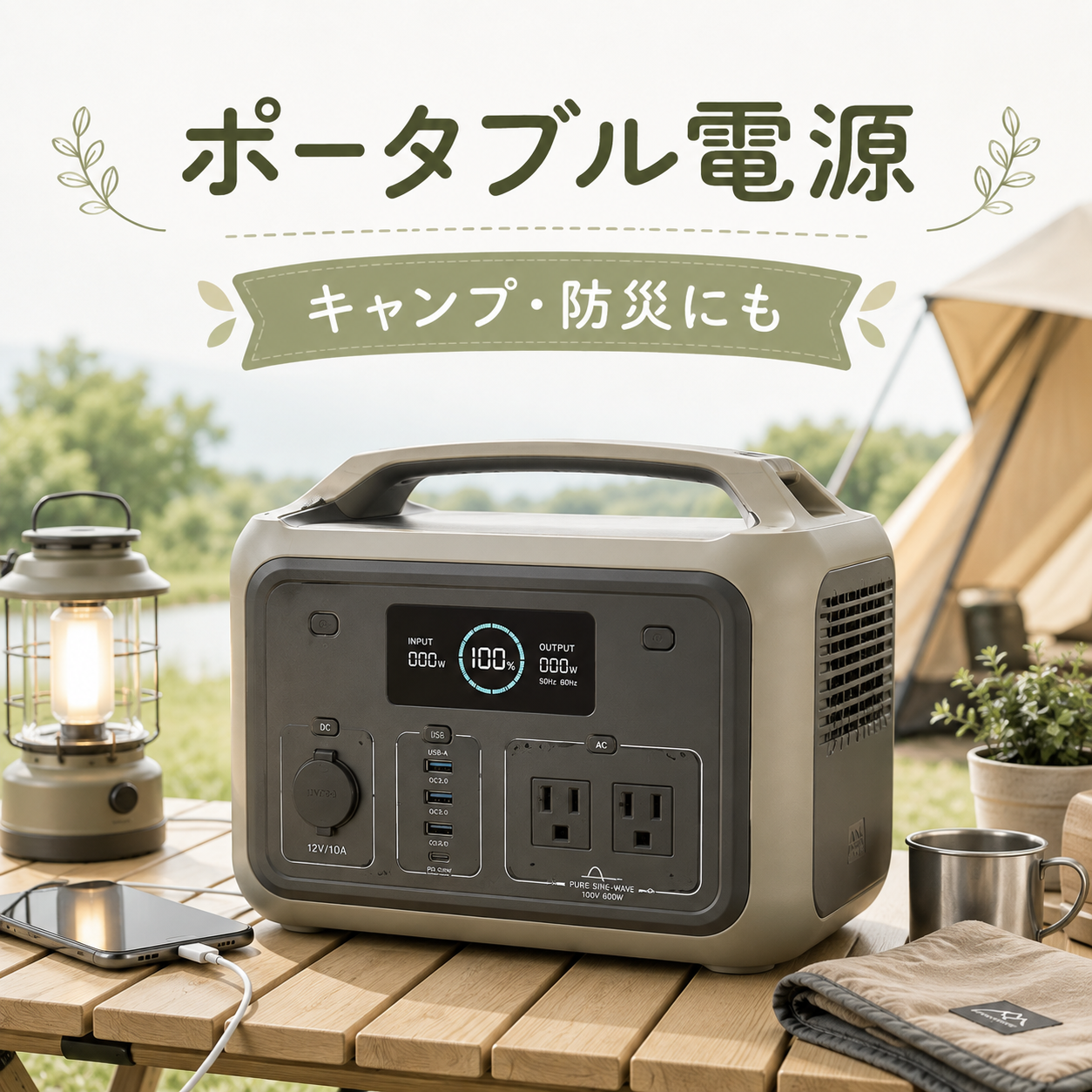 キャンプや防災に使えるポータブル電源